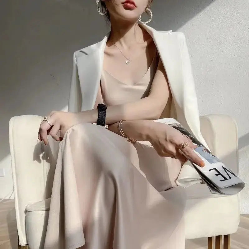 Vestido de Cetim Casual