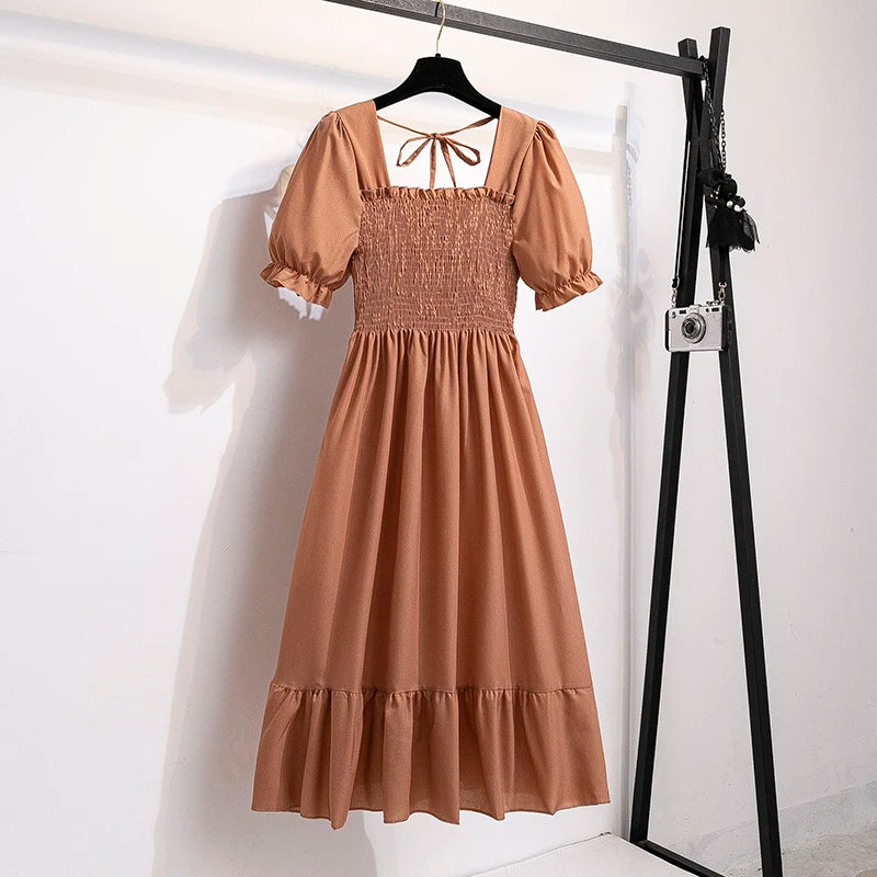 Vestido de Chiffon Manga Curta Venetia