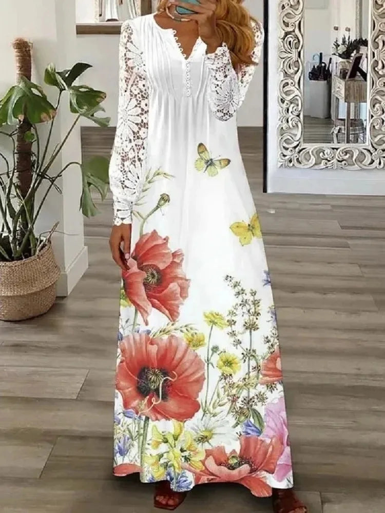 Vestido de Manga Comprida Elenice