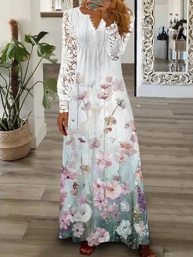 Vestido de Manga Comprida Elenice