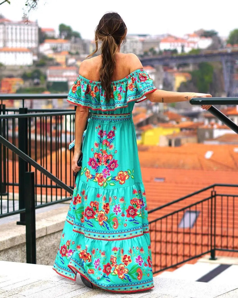 Vestido Longo Sem Ombros