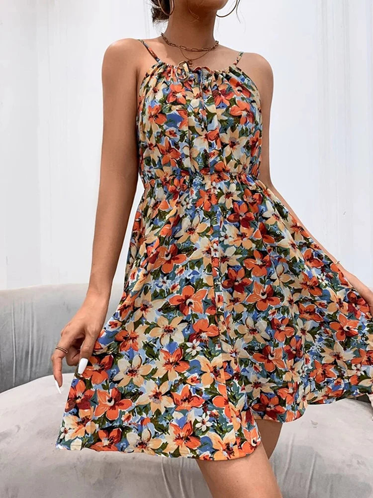Vestido Curto com Estampa Floral Alexandrina