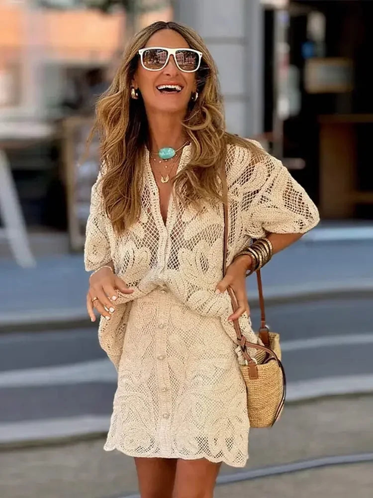 Conjunto Feminino Estilo Renda Nereida