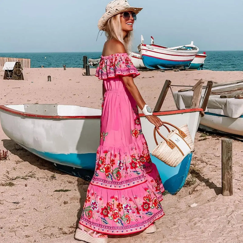 Vestido Longo Sem Ombros