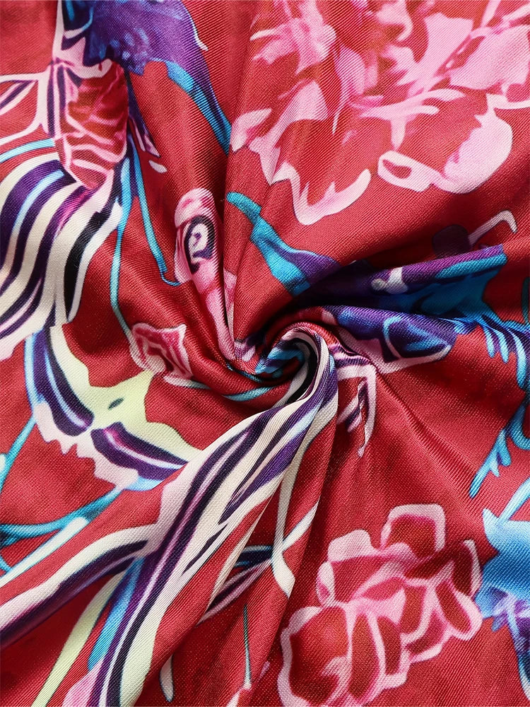 Vestido com Gola Redonda Estampado Josette