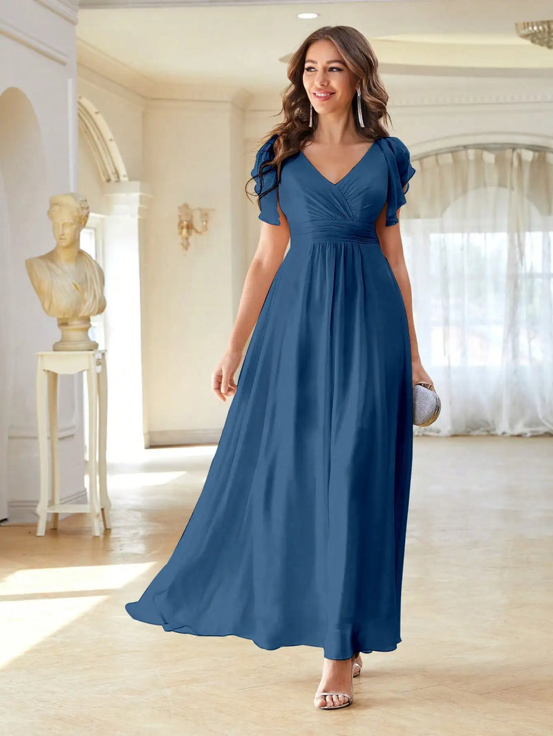 Vestido Longo de Chiffon Rosélia
