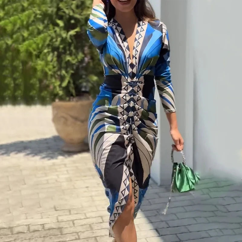 Vestido Longo Estampado Adelina