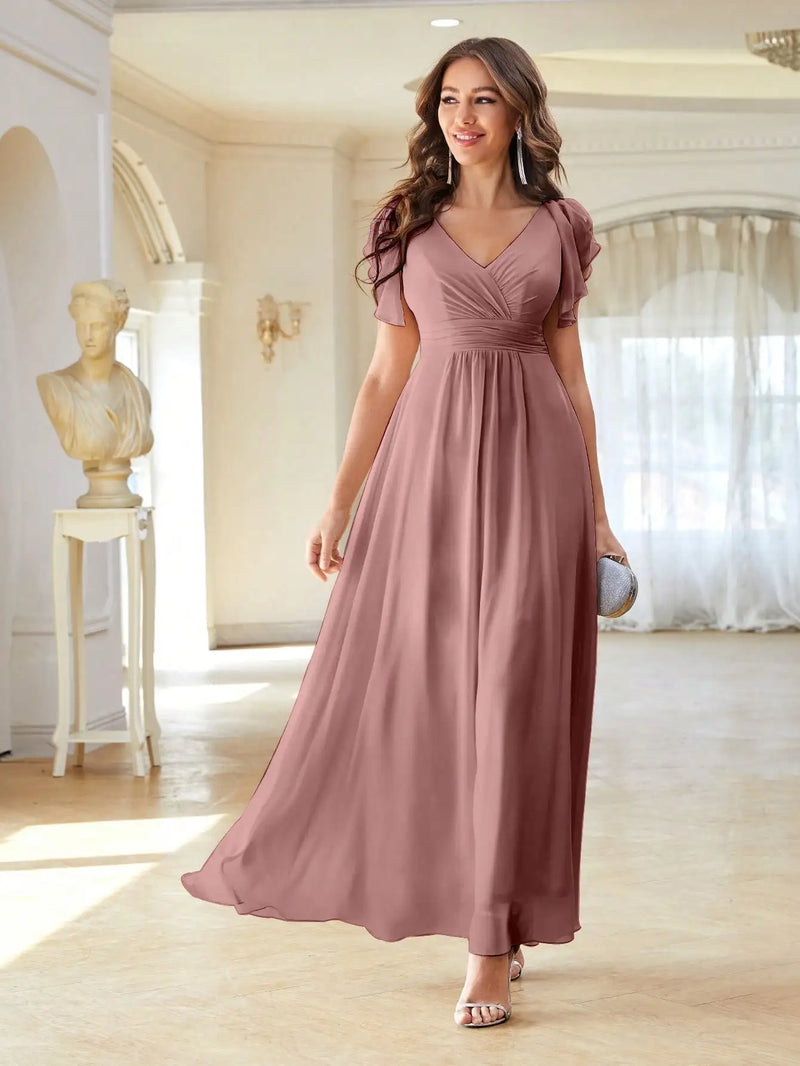 Vestido Longo de Chiffon Rosélia