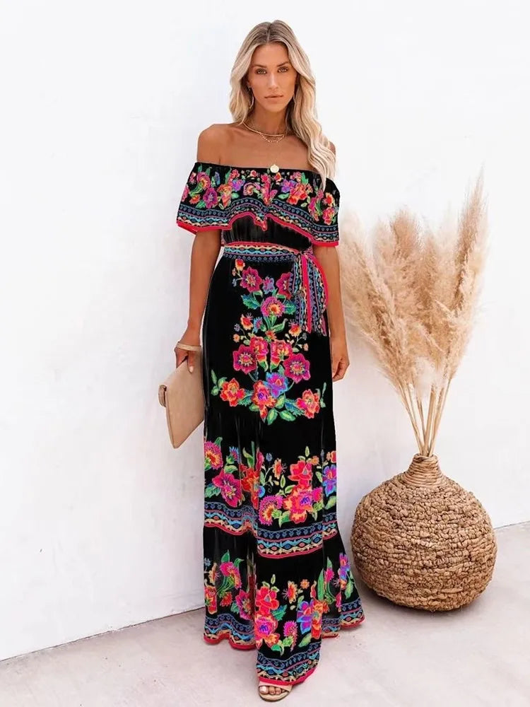 Vestido Longo Sem Ombros