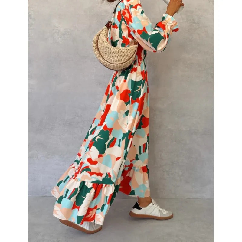 Vestido Longo Estampado Laurienne