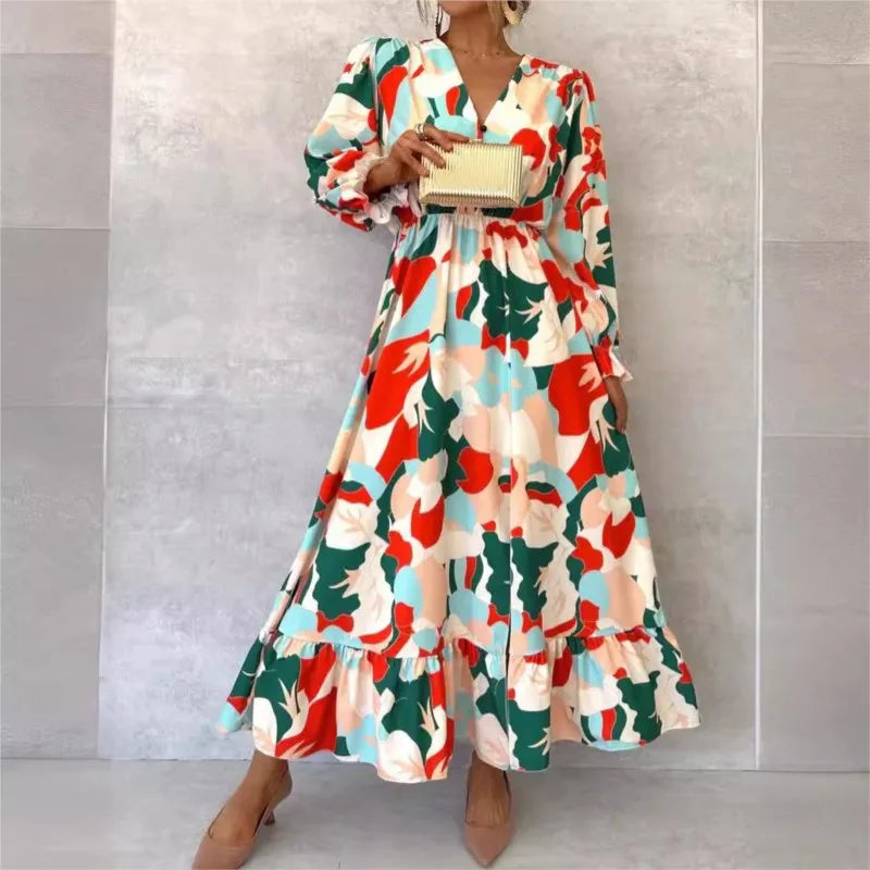 Vestido Longo Estampado Laurienne