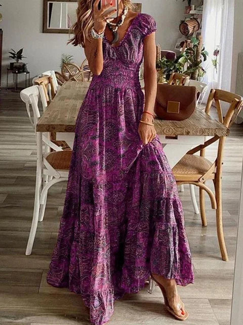 Vestido Longo Estampado Halina