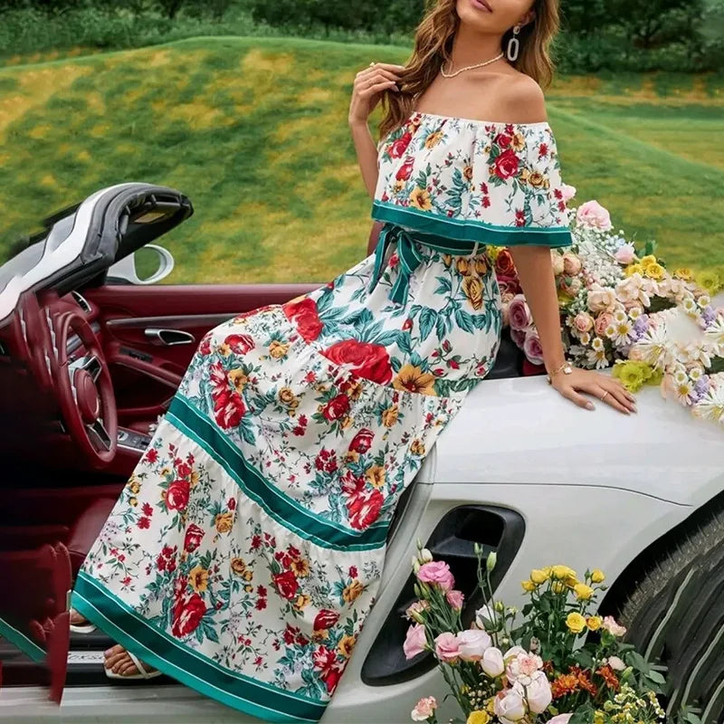 Vestido Longo Estampado Ariela