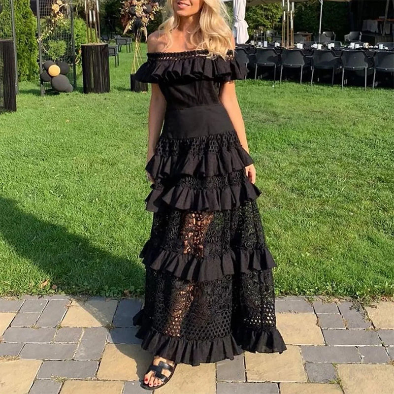 Vestido de Crochê Sem Alças