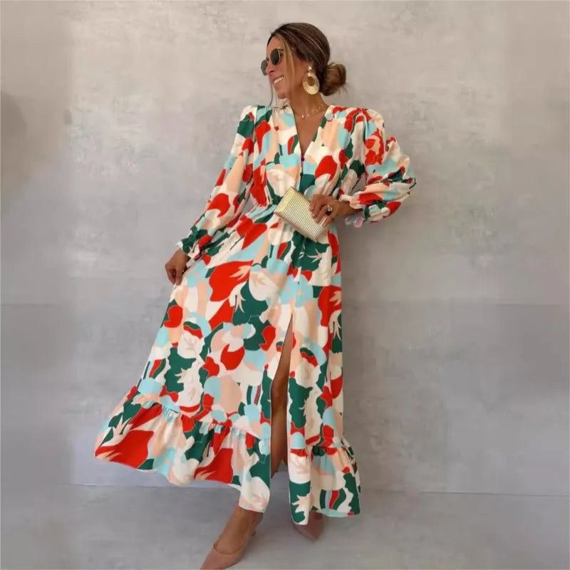 Vestido Longo Estampado Laurienne