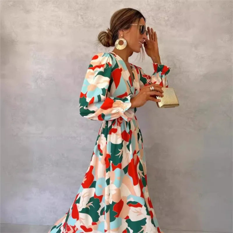 Vestido Longo Estampado Laurienne