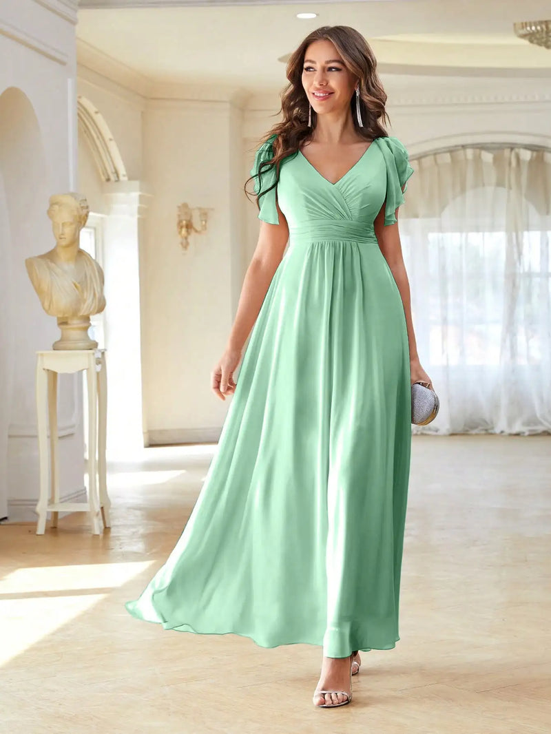 Vestido Longo de Chiffon Rosélia