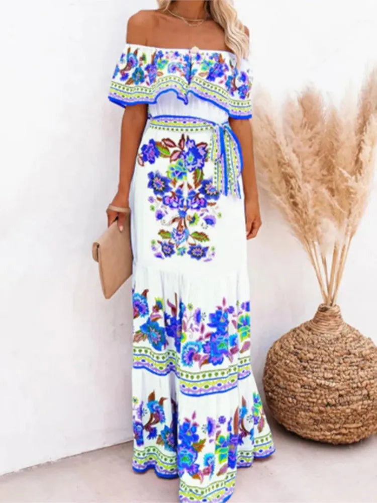 Vestido Longo Sem Ombros
