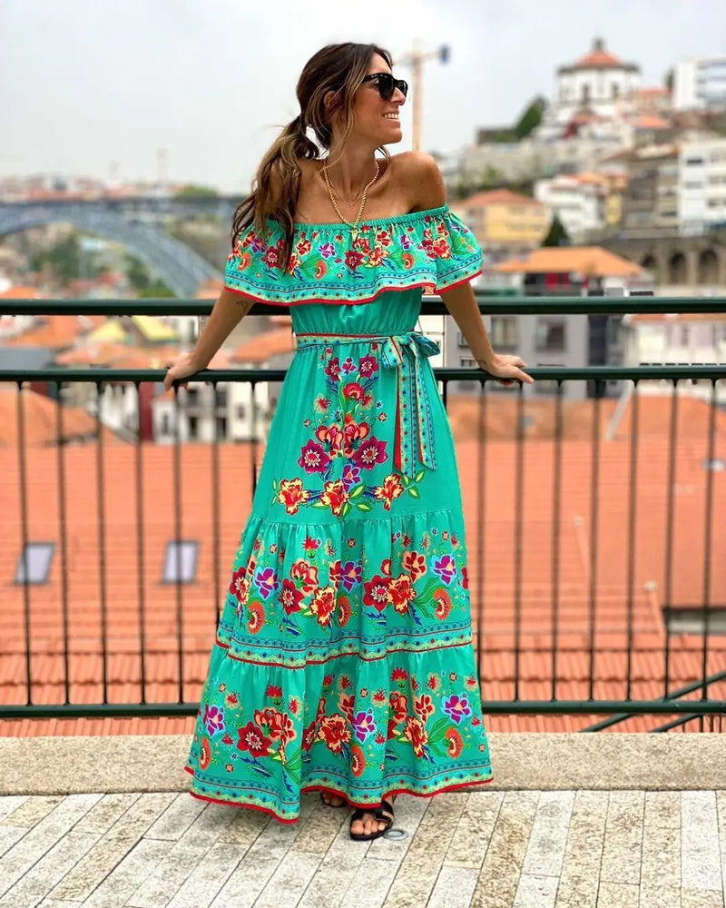 Vestido Longo Sem Ombros