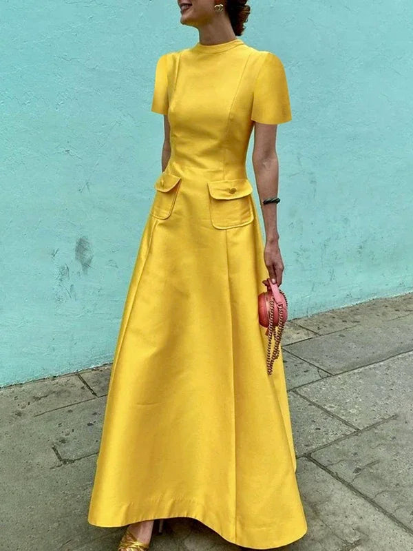 Vestido Longo com Bolsos Gisandra