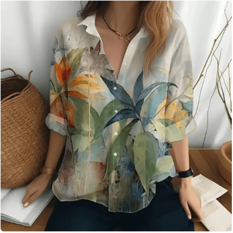 Camisa Feminina Social Estampada Dayra - Vennanci
