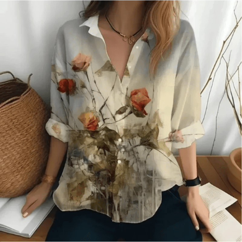 Camisa Feminina Social Estampada Dayra - Vennanci