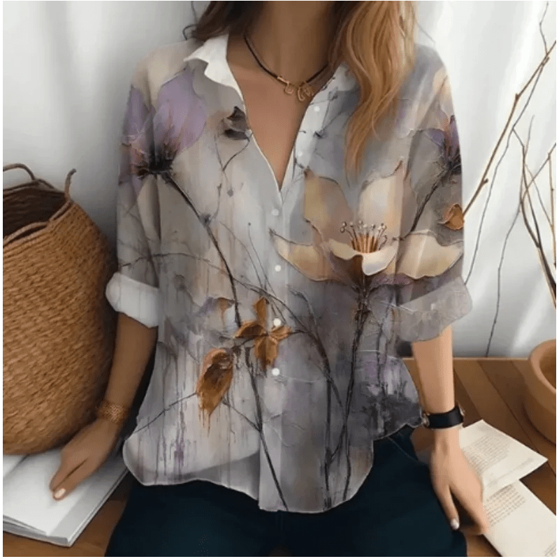 Camisa Feminina Social Estampada Dayra - Vennanci