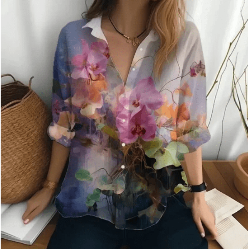 Camisa Feminina Social Estampada Dayra - Vennanci