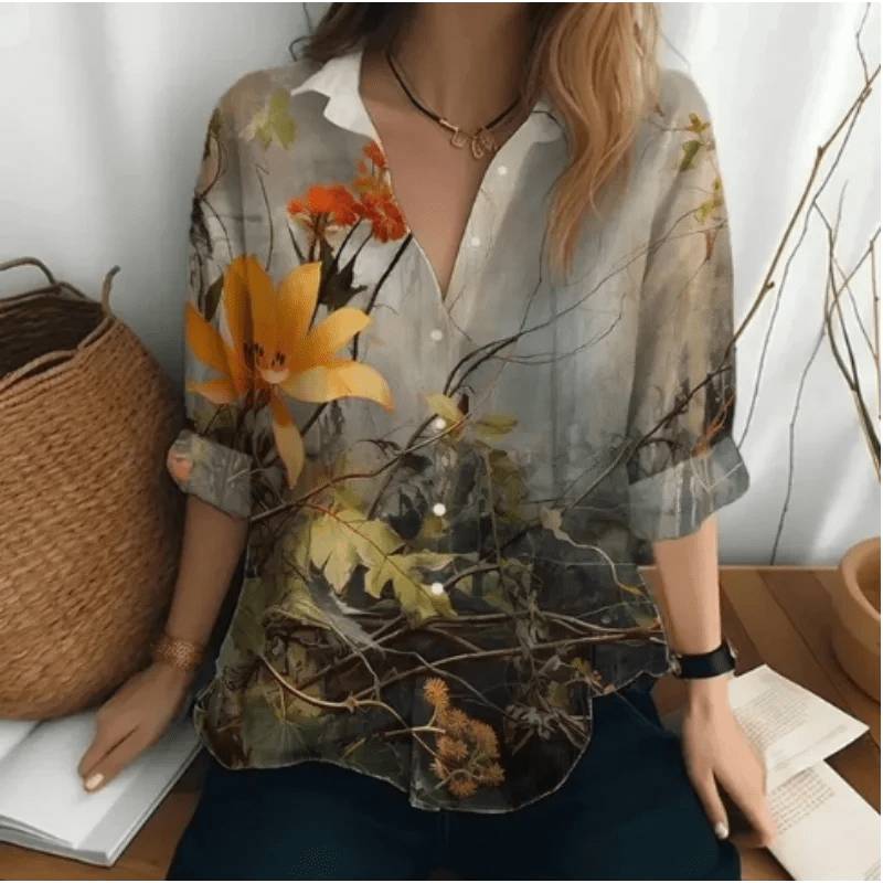 Camisa Feminina Social Estampada Dayra - Vennanci