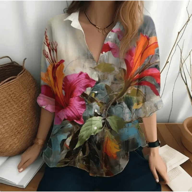 Camisa Feminina Social Estampada Dayra - Vennanci