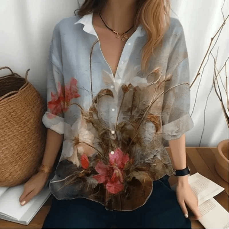 Camisa Feminina Social Estampada Dayra - Vennanci