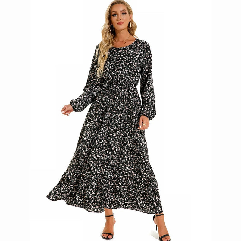 Vestido Feminino Longo Estampado Rafaella - Vennanci