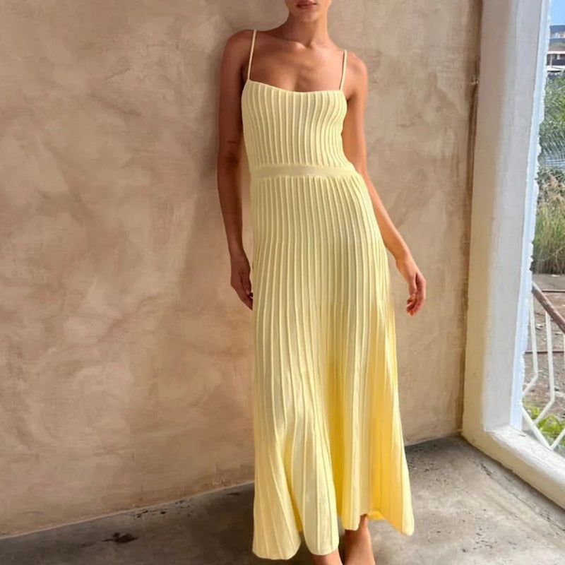 Vestido Feminino Longo Plissado - Vennanci