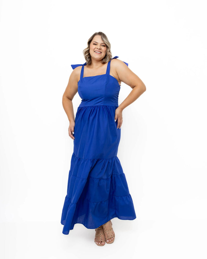 Vestido Feminino Longo Plus Size Com Alça - Vennanci