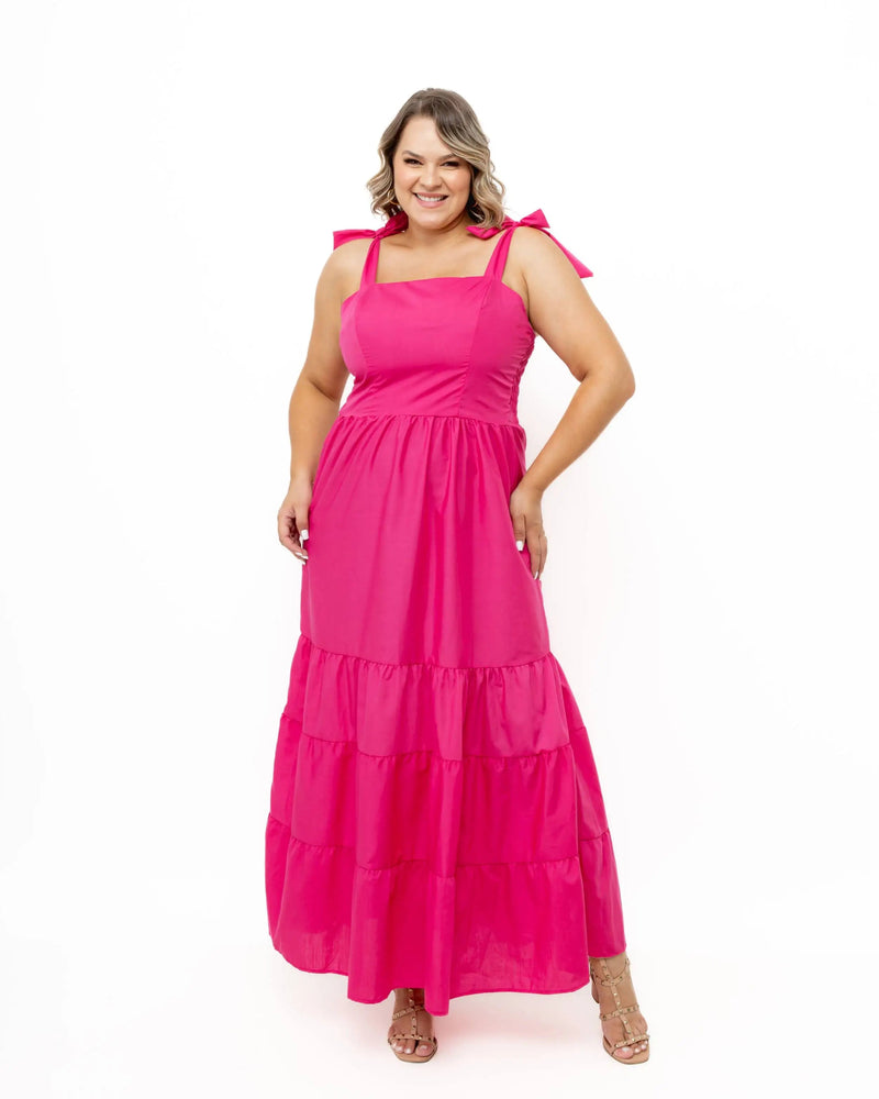 Vestido Feminino Longo Plus Size Com Alça - Vennanci