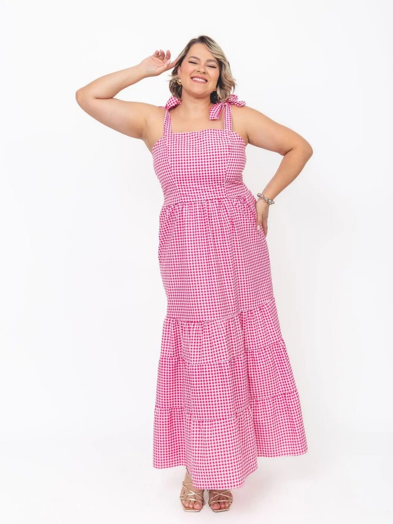 Vestido Feminino Longo Plus Size Com Alça - Vennanci