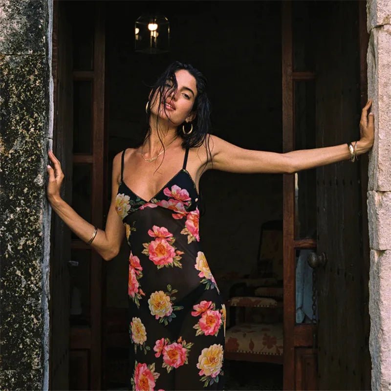 Vestido Floral Sem Mangas Mireya - Vennanci