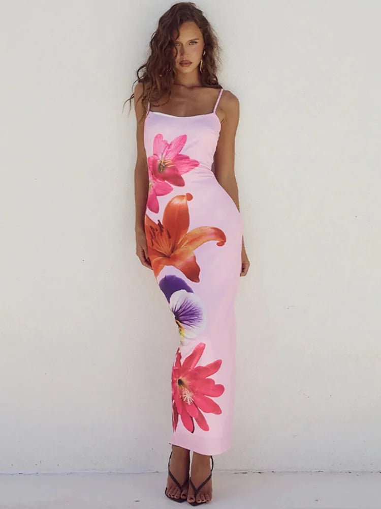 Vestido Longo com Estampa Floral Daniela - Vennanci