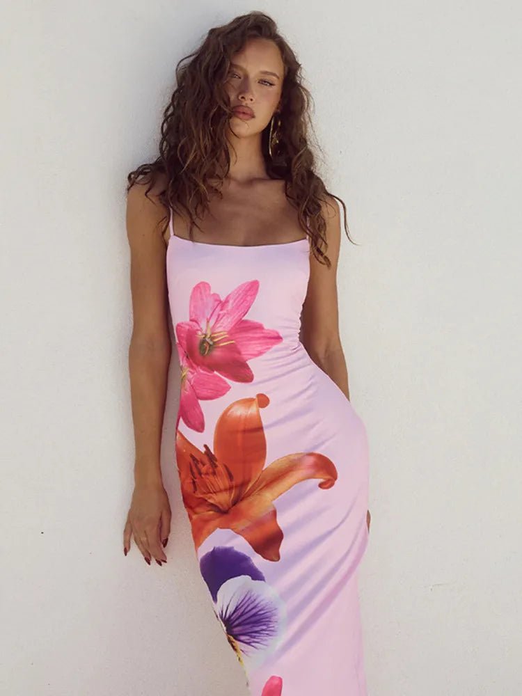 Vestido Longo com Estampa Floral Daniela - Vennanci