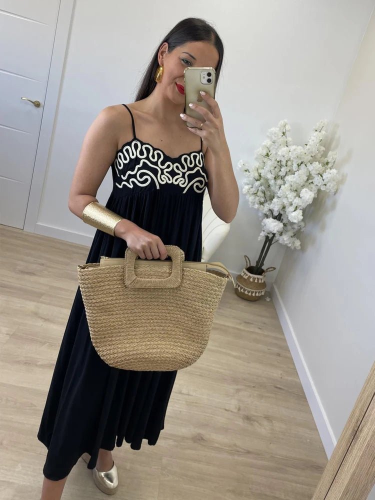 Vestido Longo de Bordado Jordana - Vennanci