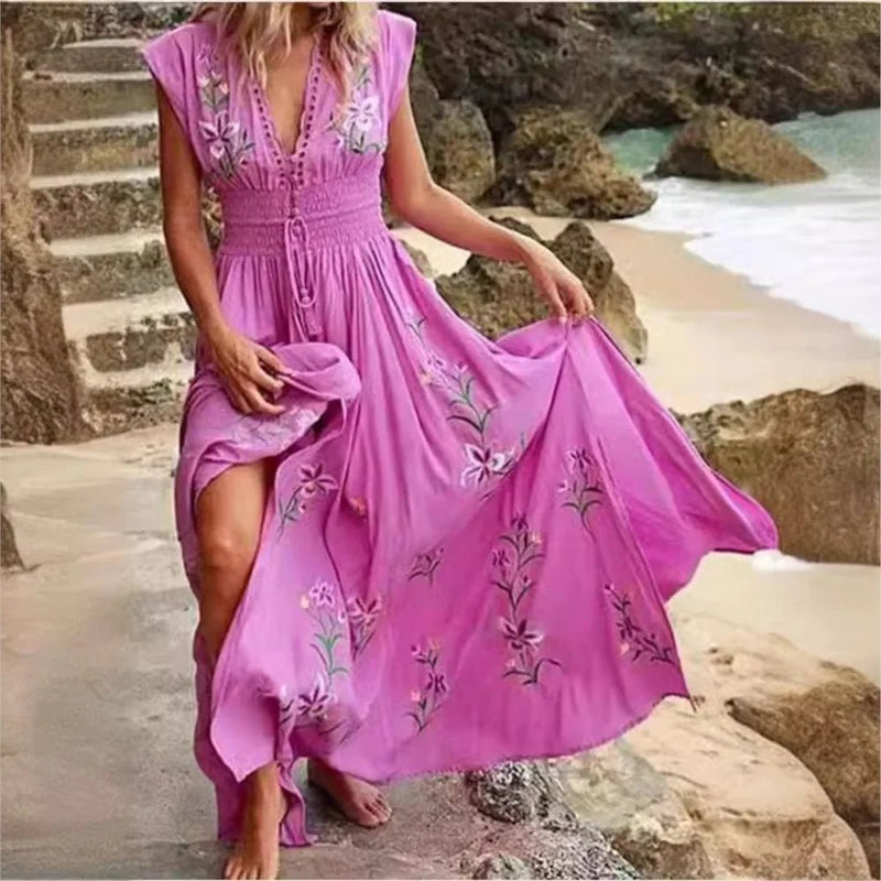 Vestido Longo Floral Ulla - Vennanci