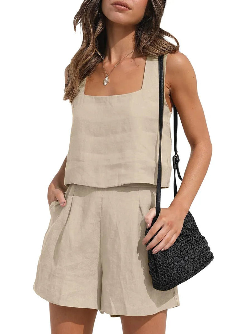 Conjunto Feminino Short e Blusa De Algodão - Vennanci