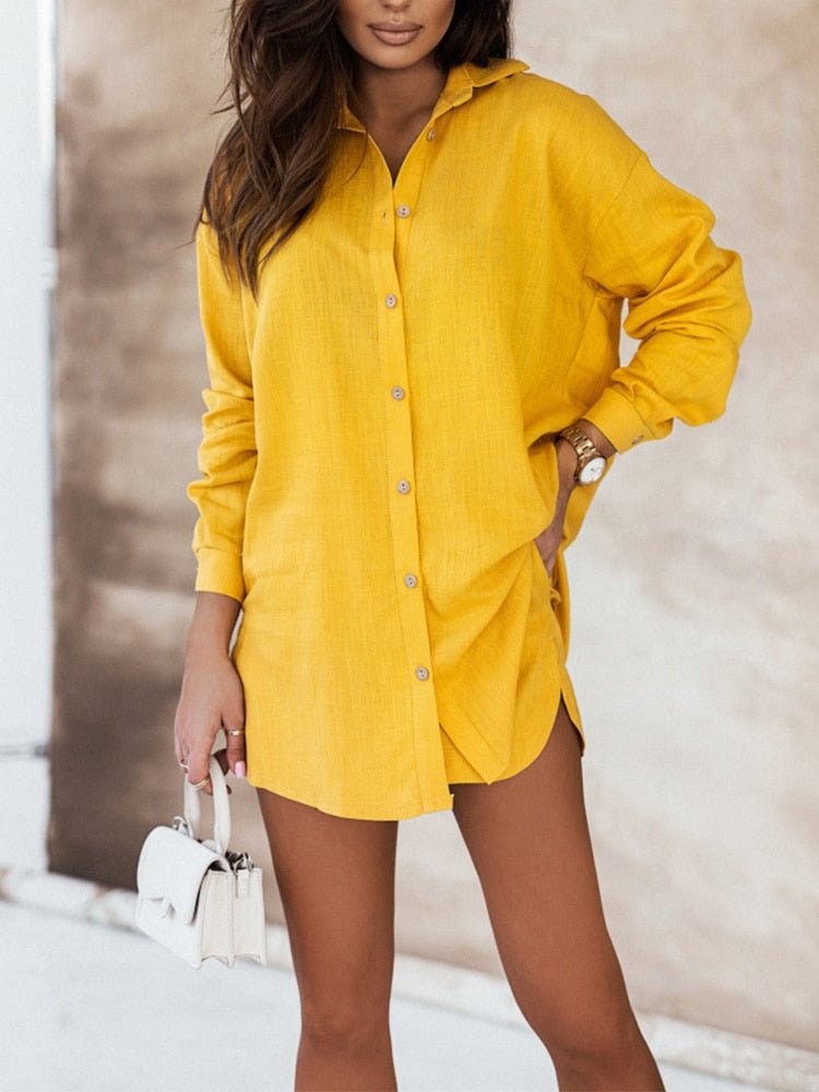 Conjunto Feminino Short e Camisa Casual - Vennanci