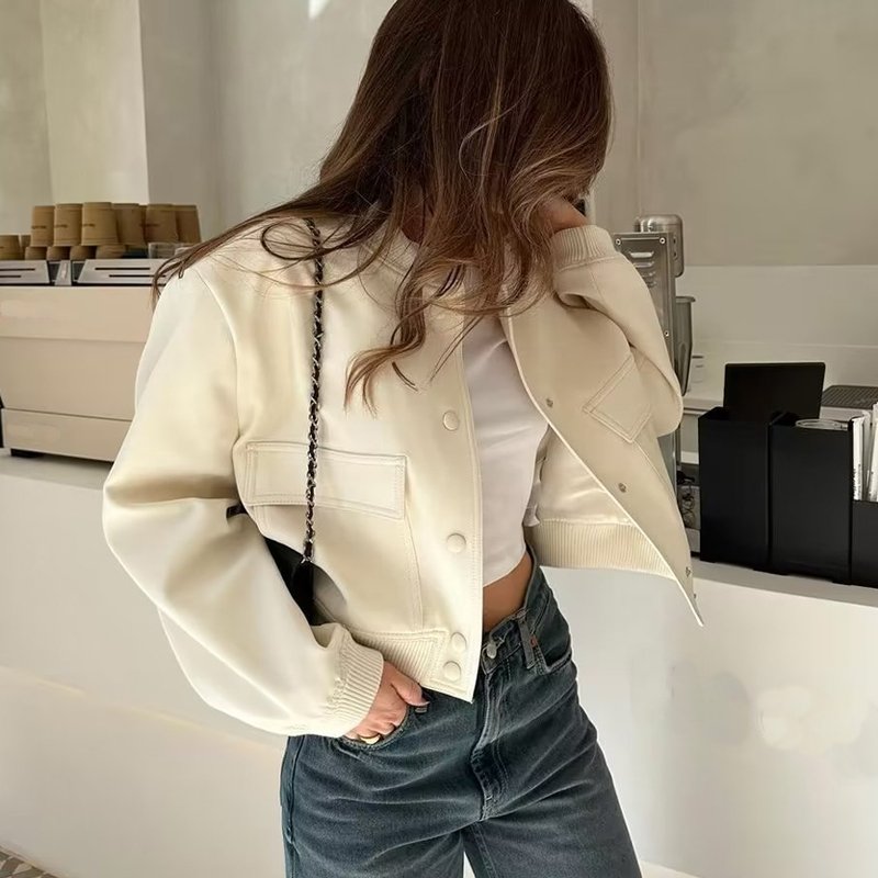 Jaqueta Feminina Bomber Manga Longa - Vennanci