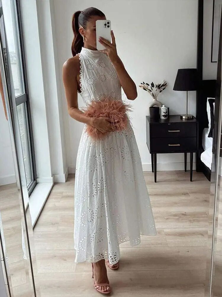 Vestido Bordado Inês - Vennanci