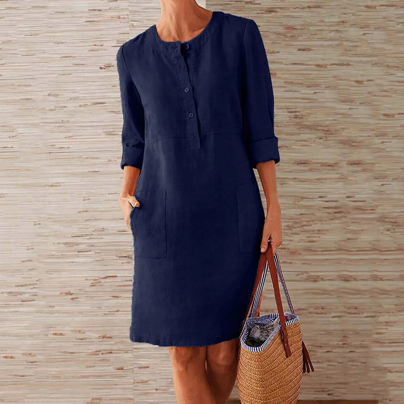 Vestido de Linho Feminino Kerlla - Vennanci