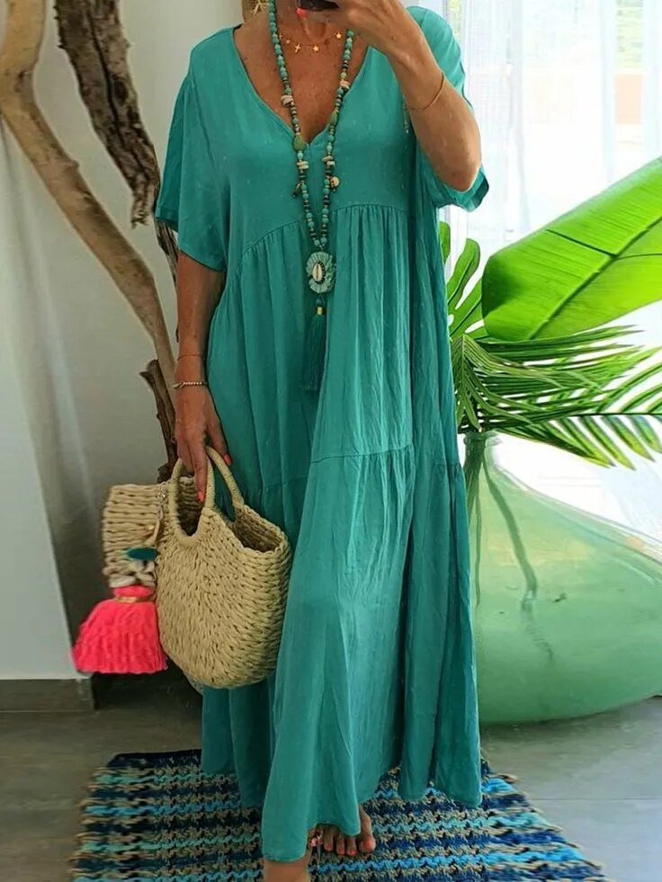 Vestido de Linho Leonita - Vennanci