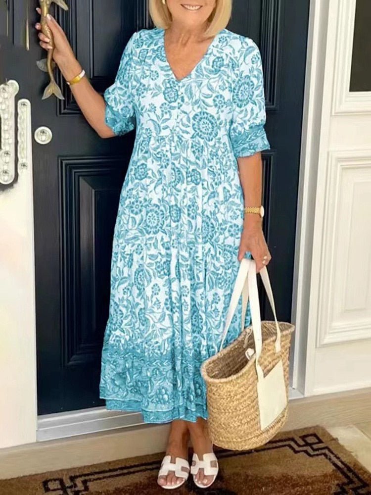 Vestido Estampado Helonis - Vennanci