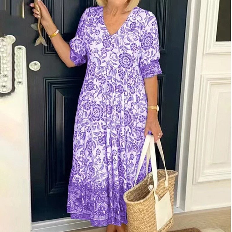 Vestido Estampado Helonis - Vennanci
