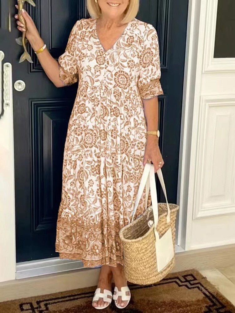Vestido Estampado Helonis - Vennanci